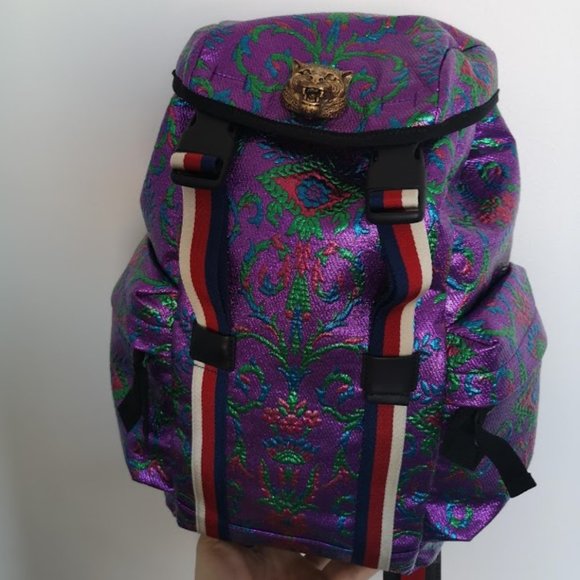 Gucci backpack with gold tiger hardware - Picture 12 of 13